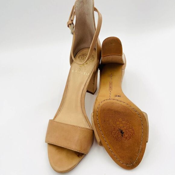 Vince Camuto Margry Ankle Strap Block Heel Biscuit Sandal Size 7 - Picture 7 of 8